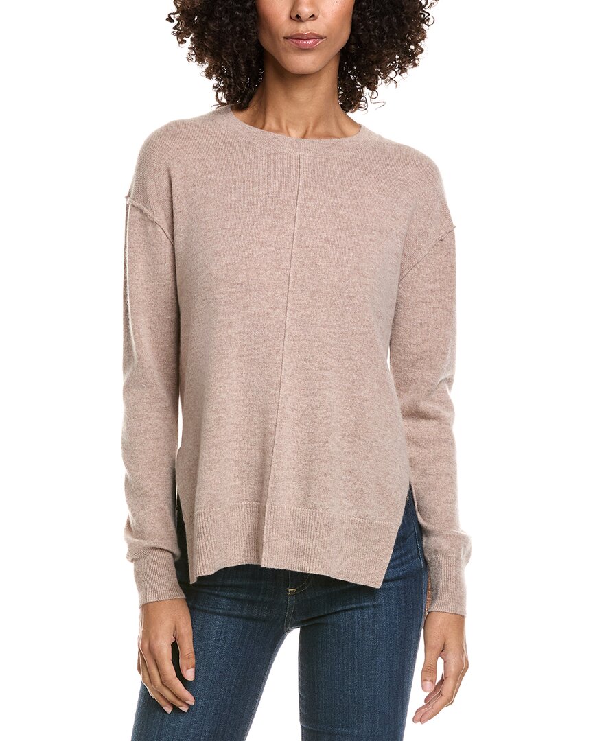 Incashmere Seam Detail High-Low Wool & Cashmere-Blend Sweater