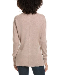 Incashmere Seam Detail High-Low Wool & Cashmere-Blend Sweater
