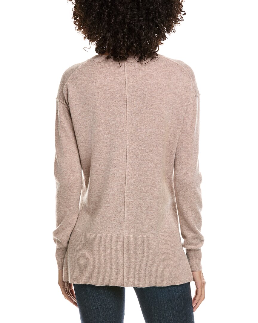Incashmere Seam Detail High-Low Wool & Cashmere-Blend Sweater