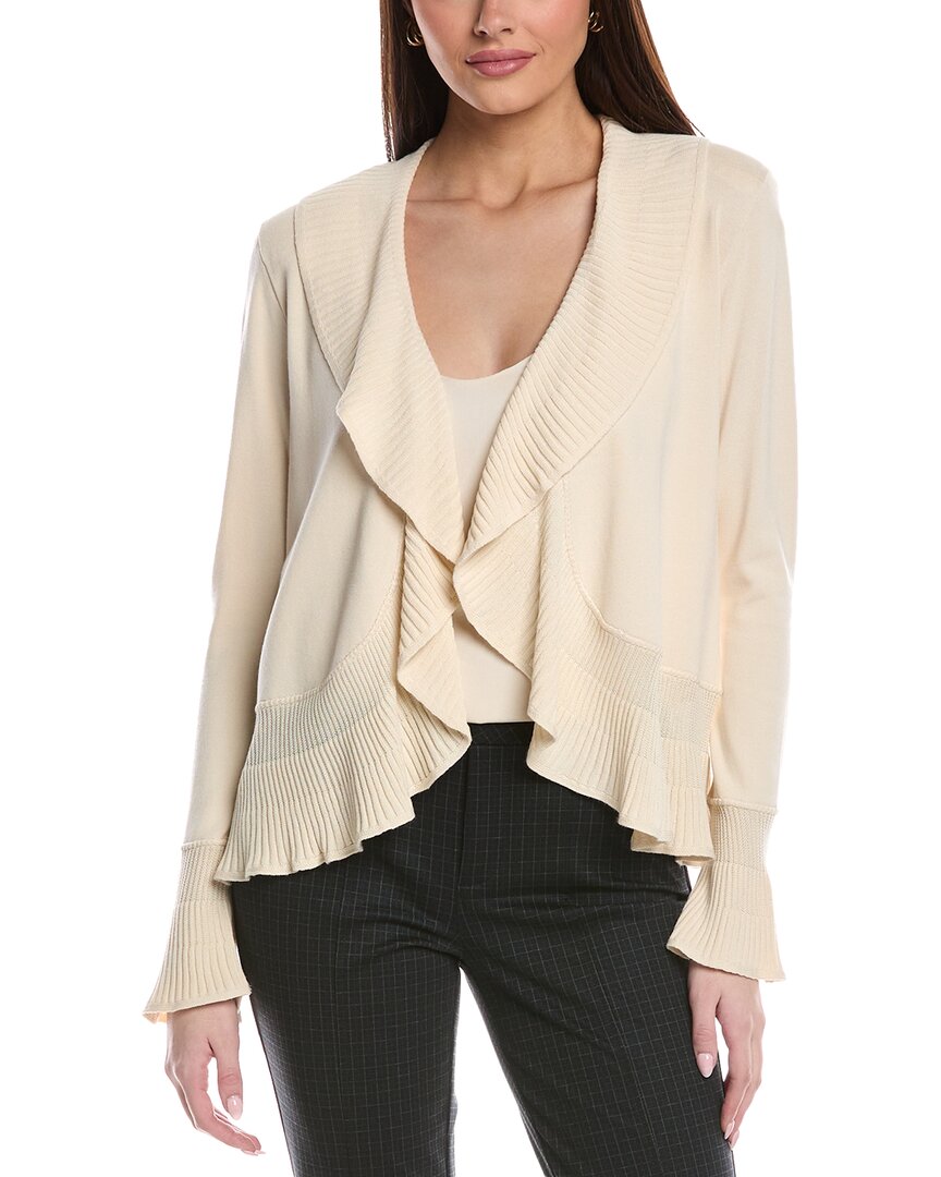 St. John Fluid Ruffle Knit Cardigan