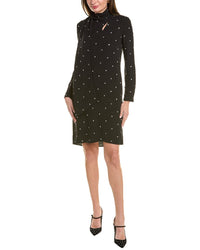 St. John Silk Shirt Dress Black