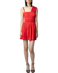 Zadig & Voltaire Roselie Satin Dress Red