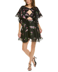 Carolina Herrera Cutout Bow Front Silk A-Line Dress