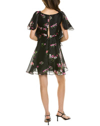 Carolina Herrera Cutout Bow Front Silk A-Line Dress