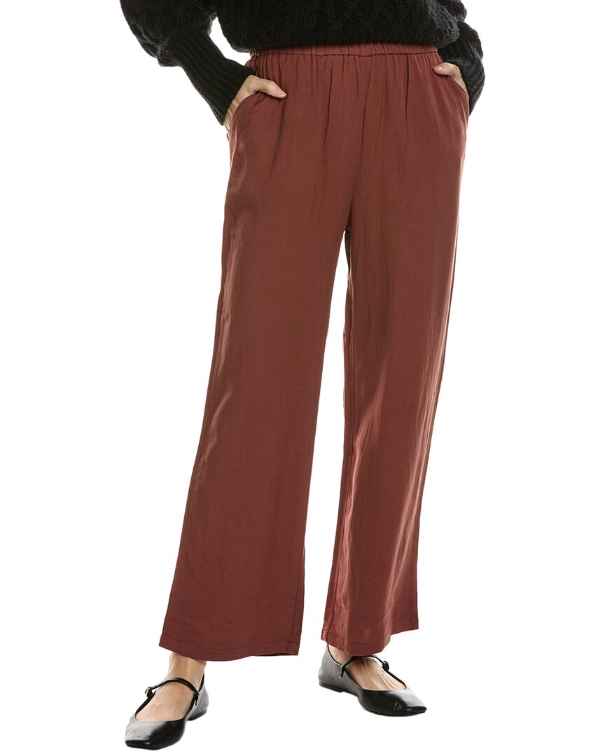 Seraphina Linen-Blend Pant Brown Multi