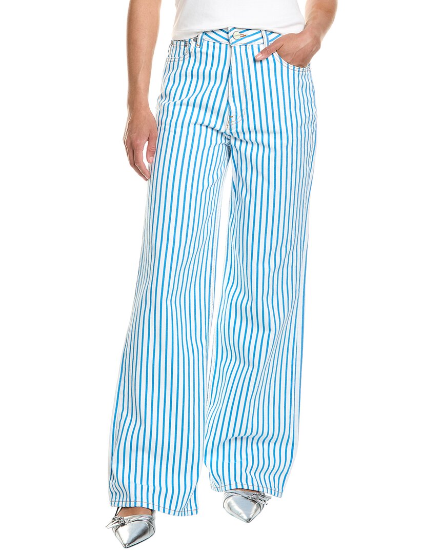 Ganni Stripe Denim Magny White