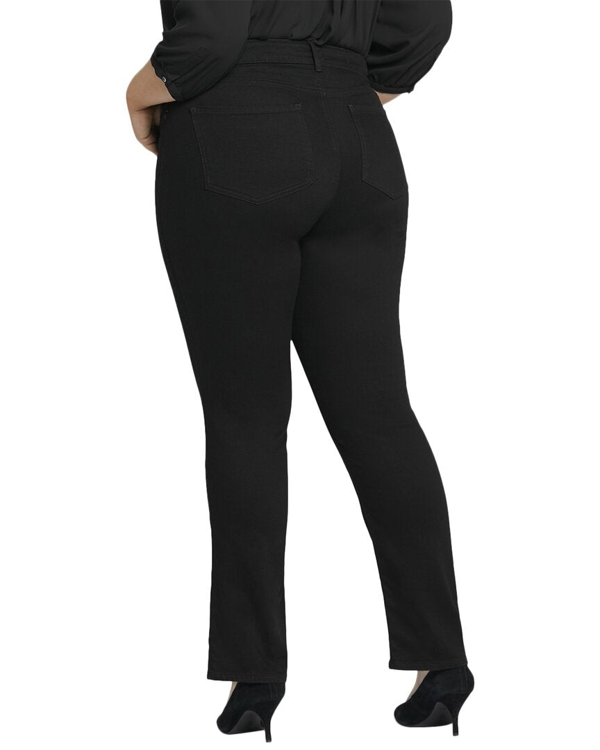 Nydj Plus Marilyn Black Straight Jean