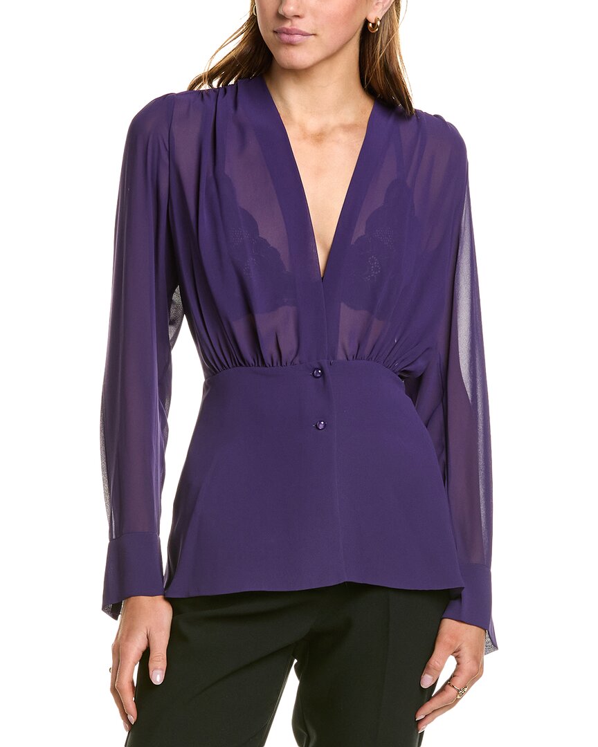 Bcbgmaxazria Blouse Purple Regular 00 (XXS)