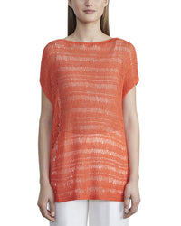 Lafayette 148 New York Lofty Bateau Neck Alpaca & Silk-Blend Sweater Red