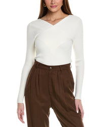 Reiss Heidi Cross Front Knitted Top