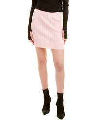 Helmut Lang Fine Rib Wool Mini Skirt Pink Regular 4 (S)