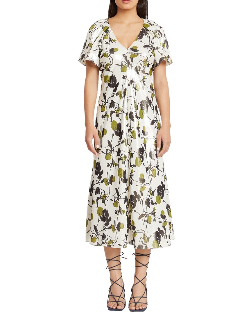Tanya Taylor Evette Silk-Blend Mini Dress White