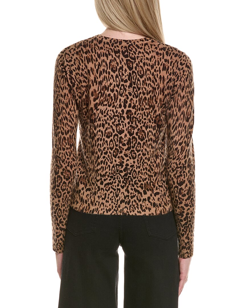 Sofiacashmere Animal Print Wool & Cashmere-Blend Cardigan