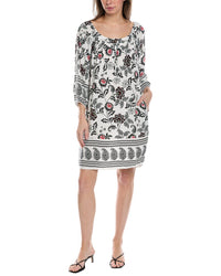 Walker & Wade Peasant Mini Dress White