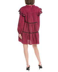 Harper Tiered Chenille Check Mini Dress