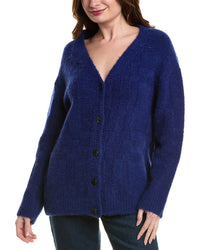 Proenza Schouler White Label Alana Alpaca & Wool-Blend Cardigan Blue