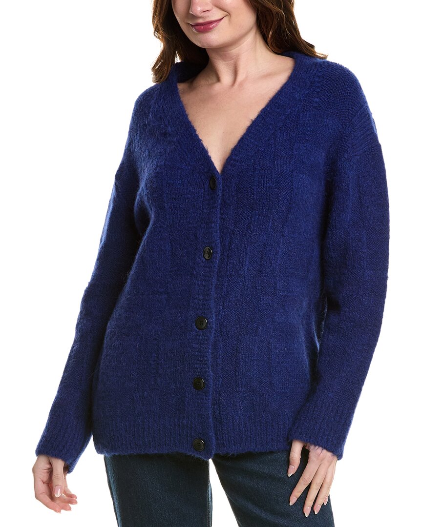 Proenza Schouler White Label Alana Alpaca & Wool-Blend Cardigan Blue
