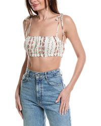 Dress Forum Rosie Stripe Tie-Shoulder Bandeau Top Regular 8 (M) White
