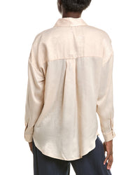 Sadie & Sage Sparkle Woven Button Front Top