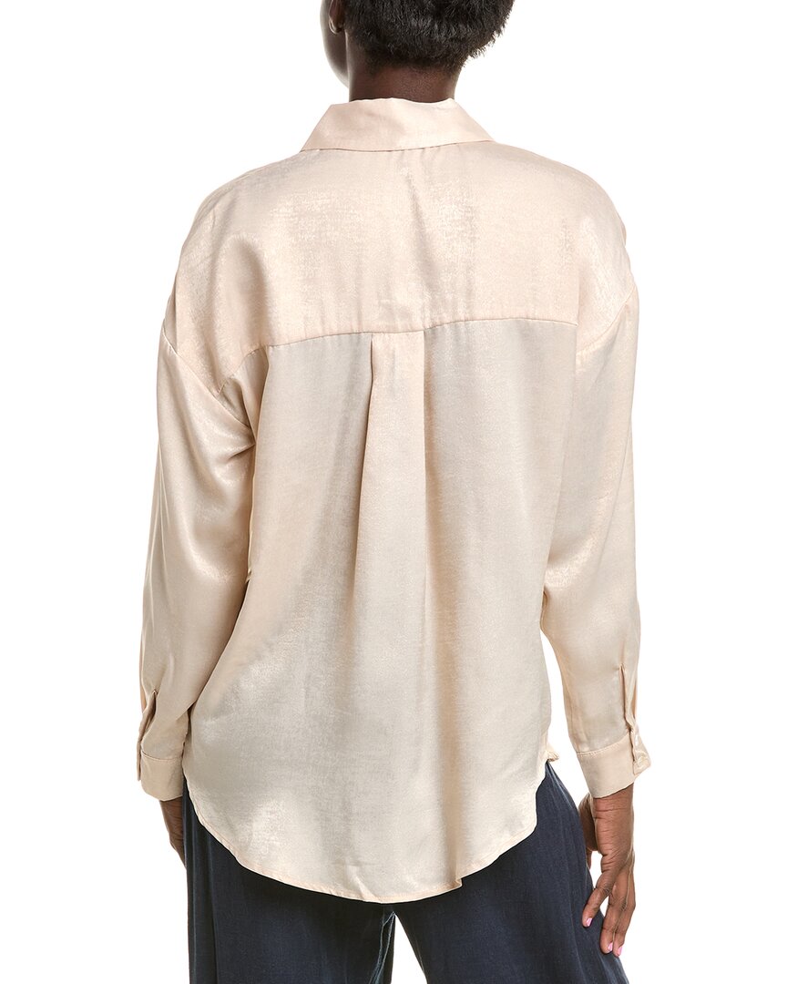 Sadie & Sage Sparkle Woven Button Front Top