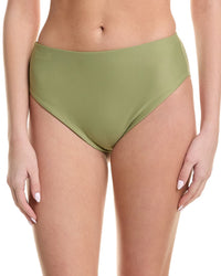Vix Solid Bela Hot Pant Full Bikini Bottom Green