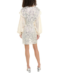 Iro Surplice Silk & Linen-Blend Mini Dress