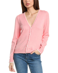 Hannah Rose Pearl Button Trimmed Cashmere-Blend Cardigan Regular 4 (S) Pink