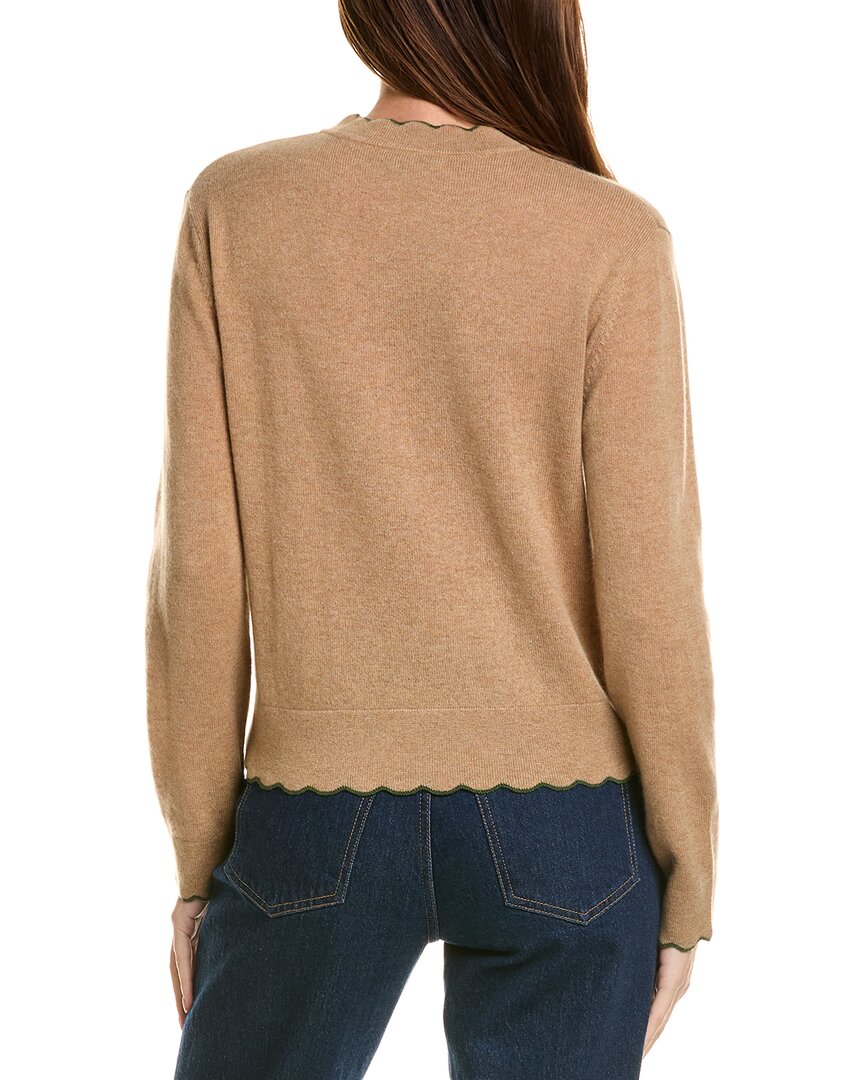 Forte Cashmere Scallop Edge Boxy Cashmere Sweater
