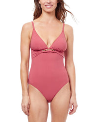 Profile By Gottex Unchain My Heart V-Neck One-Piece Multi