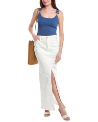 Staud X Wrangler The Maxi Skirt White