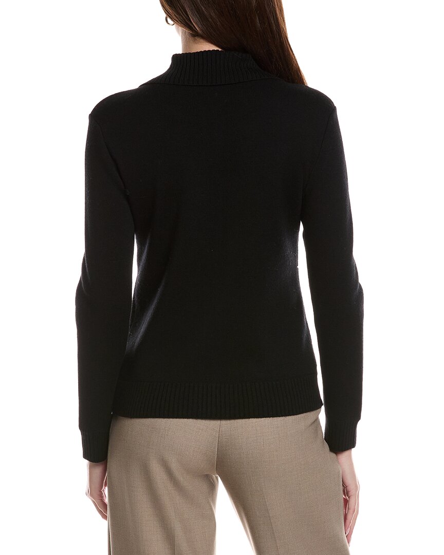 Bruno Magli Merino Wool Epaulet Sweater Jacket