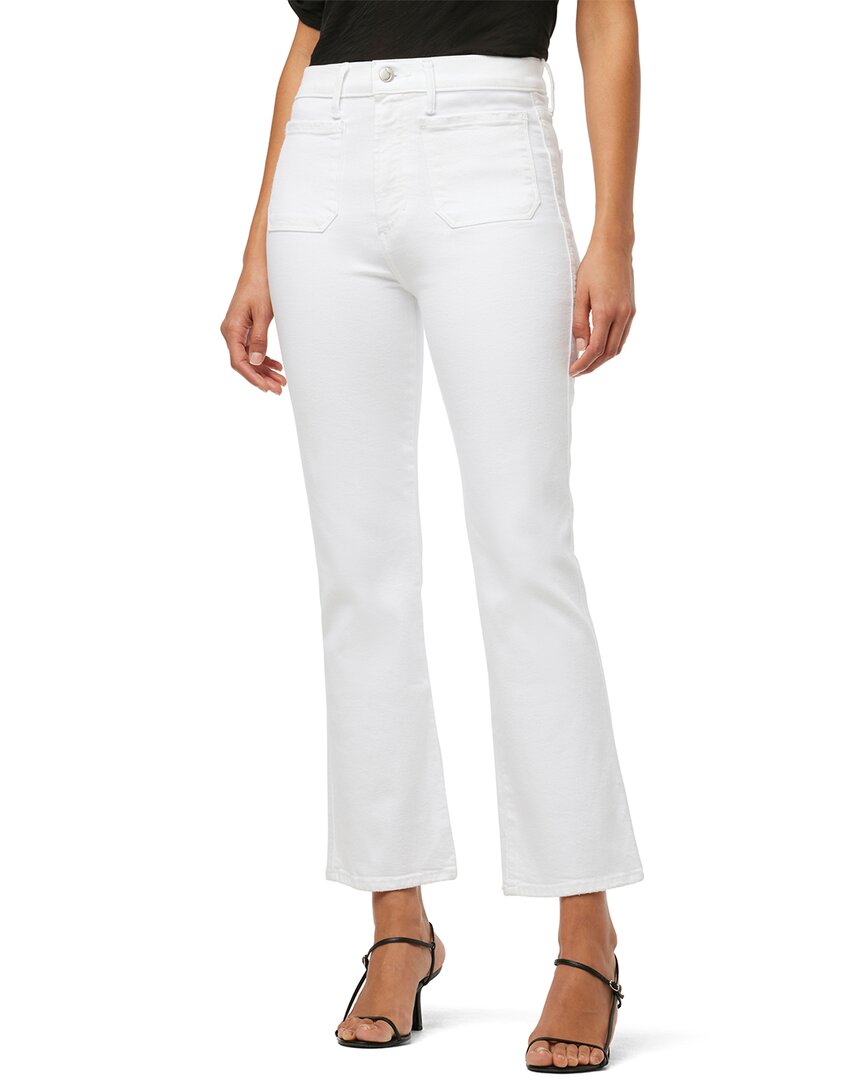 Joe's Jeans White High Rise Crop Bootcut Jean