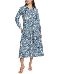Yal New York Pleated Shirtdress Navy