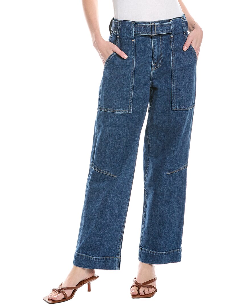 Simkhai Jenny Cielo Belted Cropped Jean Blue