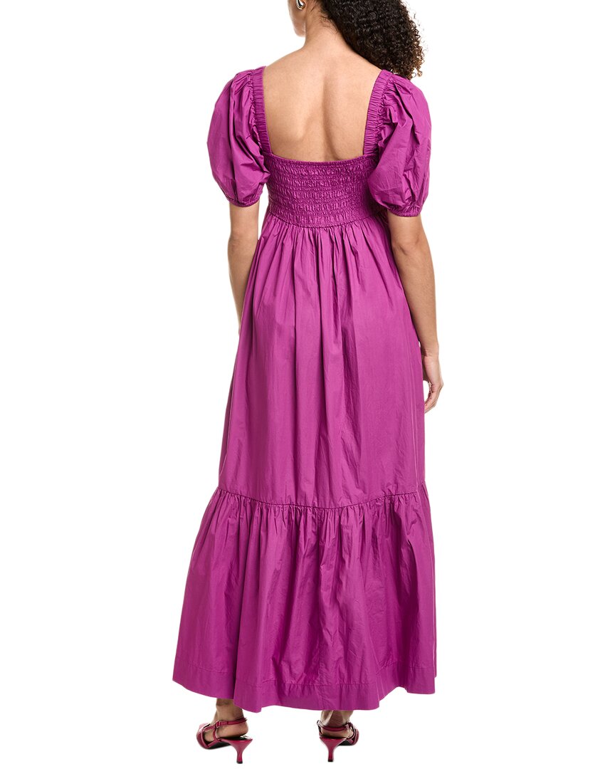 open lace back dress Pink Textured Cloqué Mini Dress GANNI Rosa
