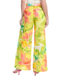 Hemant & Nandita Belted Linen-Blend Flare Pant
