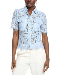 Gracia Floral Lace Button-Down Shirt