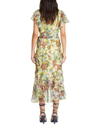 Tanya Taylor Blaire Linen & Silk-Blend Midi Dress
