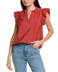 Anne Klein Trapunto Stitched Placket Top