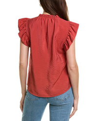 Anne Klein Trapunto Stitched Placket Top