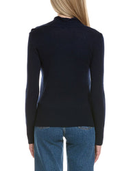 Sofiacashmere Modern Faux Wrap Wool & Cashmere-Blend Sweater