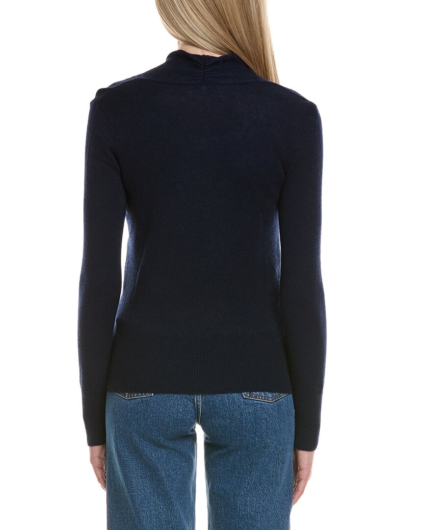 Sofiacashmere Modern Faux Wrap Wool & Cashmere-Blend Sweater