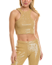 Retrofête Audra Sequin Knit Top Regular 0 (XS) Brown Multi
