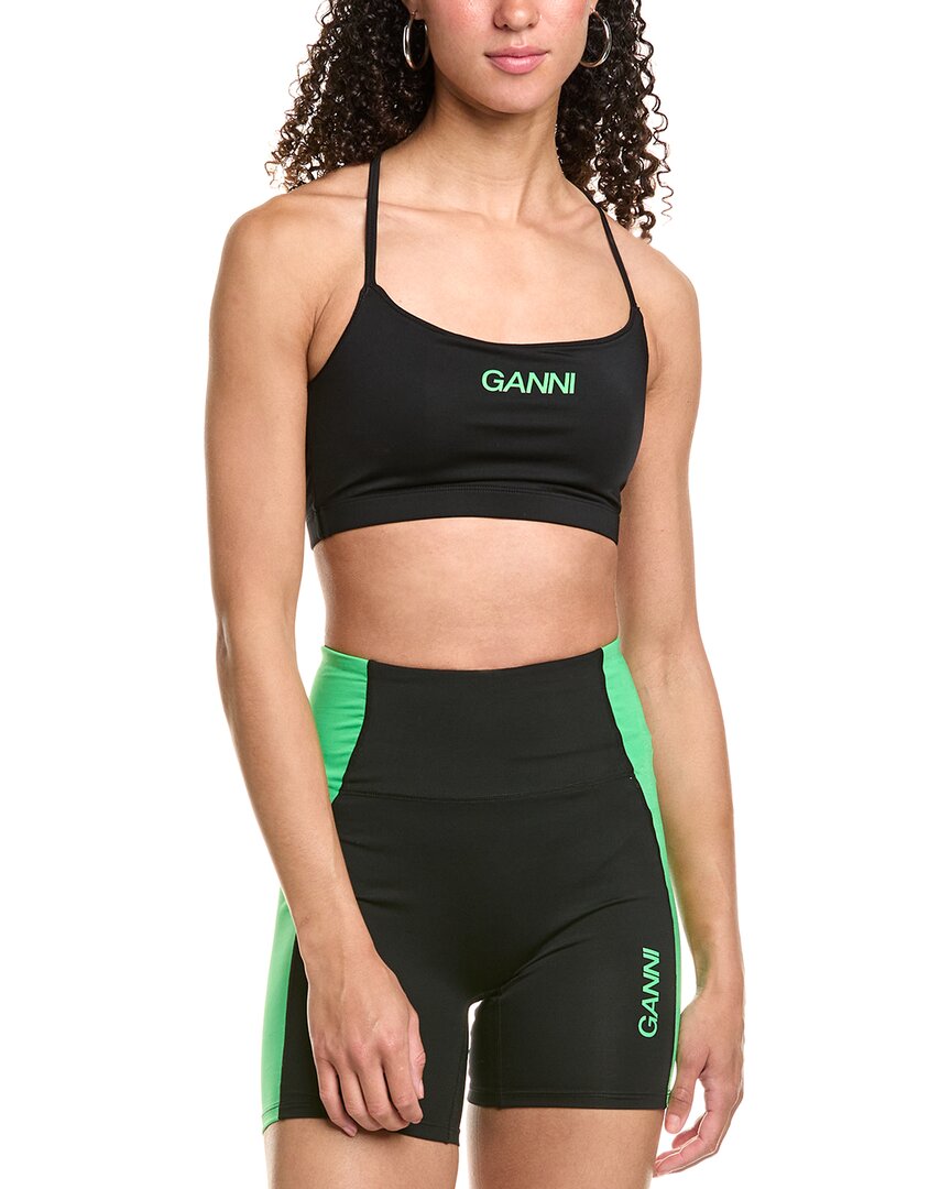 Ganni Active Strap Top Black