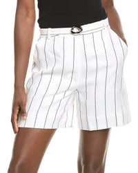 Nicholas Lavina Linen-Blend Short White