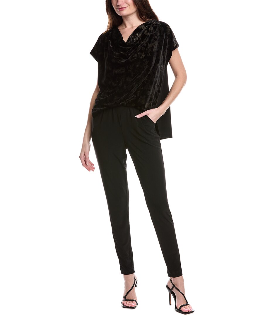 Joseph Ribkoff Mixed Media Jumpsuit Black
