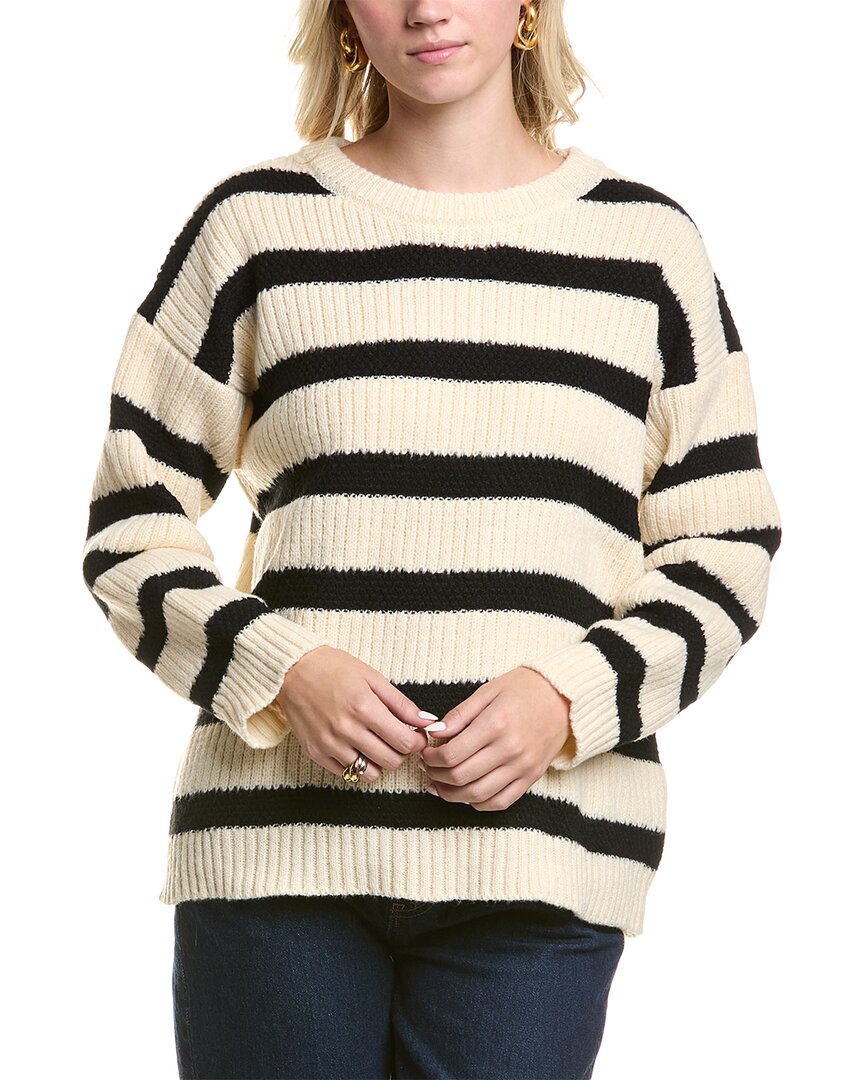 Femme Society Dropped-Shoulder Sweater White