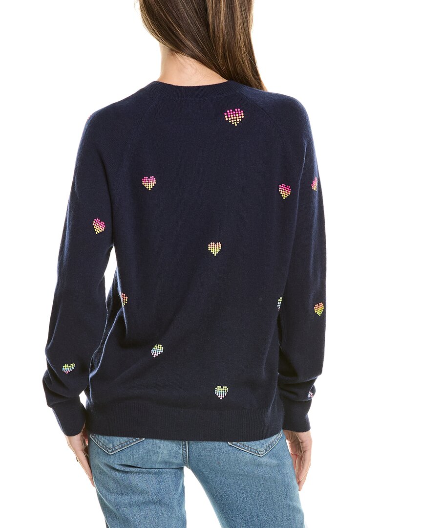 Brodie Cashmere Wool & Cashmere-Blend Rainbow Heart Studded Jumper