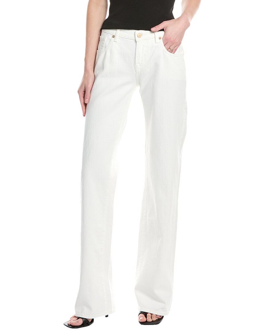 7 For All Mankind Low Milky Way Straight Jean White