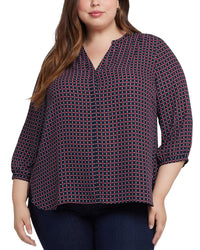 Nydj Pintuck Blouse Multi